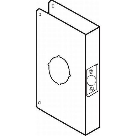 DON-JO Classic Wrap Around for Deadbolt with 1-1/2" Hole with 2-3/8" Backset and 1-3/4" Door CW6AB